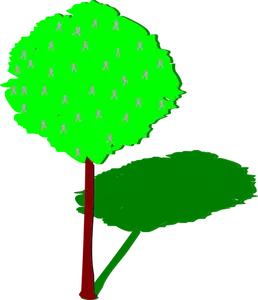 Strom života s růžovými stužkami vektorový obrázek