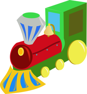 Kleur toy train vector afbeelding