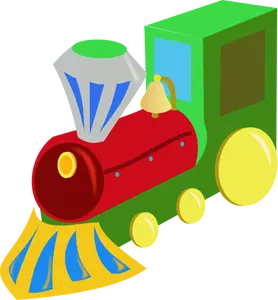 Cor da imagem de vetor de trem de brinquedo