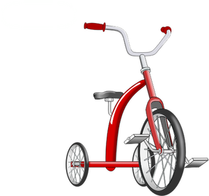 Vectorul miniaturi de roşu triciclu