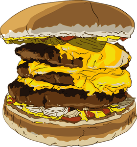 Dreifachen cheeseburger