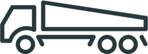basculare camion pictograma linie de arta vector imagine
