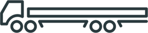 Ilustración vectorial del símbolo del vehículo de remolque