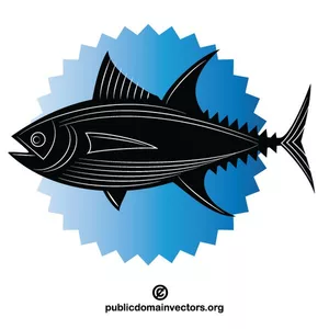 Het silhouet van tonijnvissen