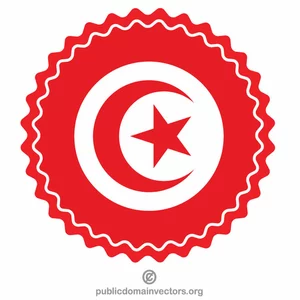 Naklejka z flagą Tunezji