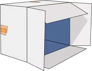 Vektör küçük resim üzerinde eğimli karton kutu