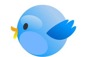 Vektor-Zeichenprogramm kleinen blauen Vogel