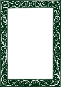 Vector de la imagen de borde grueso decorado verde