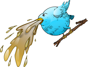 Vogel spuwen vector illustraties
