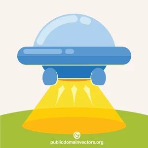 Flying saucer vector clip art