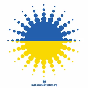 Ukrainan lipun halftone-muoto