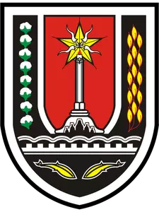 Semarang stad embleembeeld vector