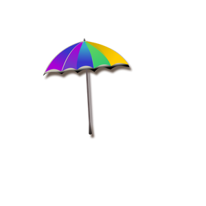 Grafika wektorowa tęcza parasol