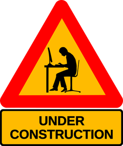 Under construction road sign