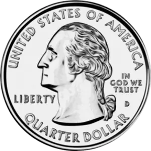 SUA sfert dolar monede de desen vector