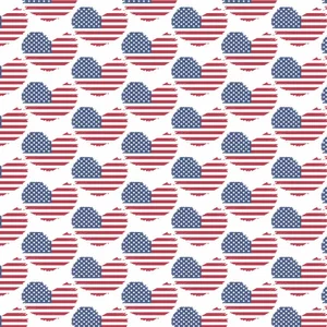 I love USA seamless pattern