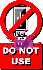 Vector image of funny do not USE USB stick label