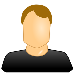 Imagine vectorială de pictograma de utilizator masculin gol fata
