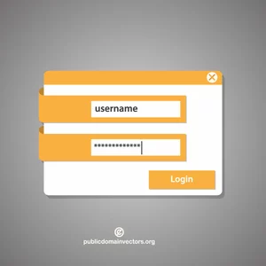 Username and password form