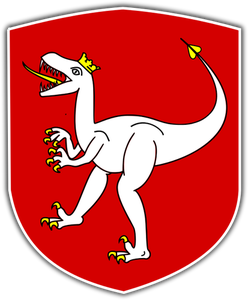 Vector illustraties van wapenschild van Tsjechische Dino