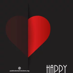 Cartolina d'auguri di San Valentino giorno