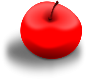 Grafika wektorowa czerwone jabłko