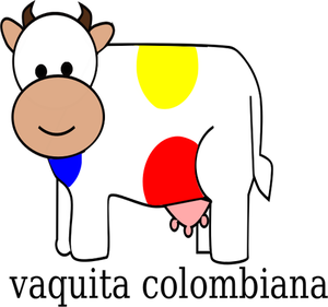 Colombian cow vector clip art