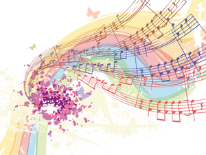 Grafica vettoriale di modello note musicali