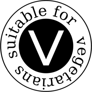 Suitable for vegetarians sign vector image