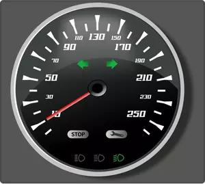 Grafika wektorowa prędkościomierza