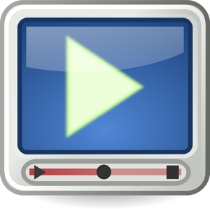 PC video player pictograma vector illustration