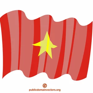 Bandeira acenando de Vietman