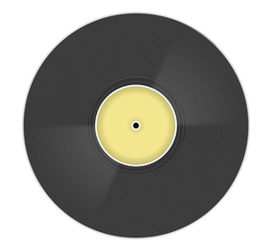 Dessin de disque de vinyle de couleur vectoriel