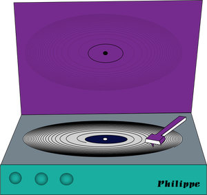 Simple Philippe giradiscos vector imagen prediseñada