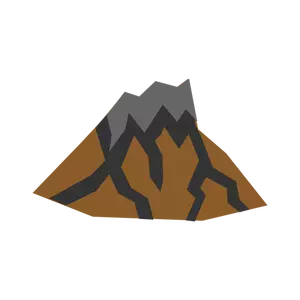 Volcano vector sketch