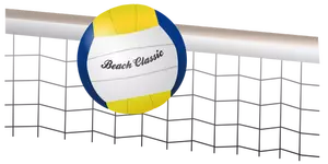 Vektor Bild Volleyballnetz und ball