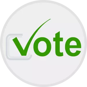 Votar en las elecciones icono vector de la imagen