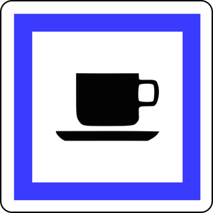 Break and coffee symbol