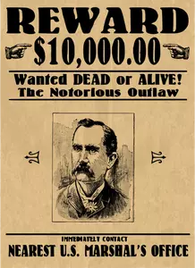 Wanted Poster with face