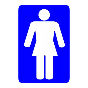 Ladies toilet sign vector drawing