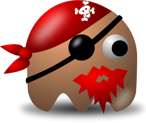 Ilustración vectorial del rey de los piratas en la forma de padepokan