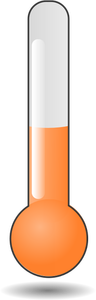 Image clipart vectoriel d'orange de tube de thermomètre