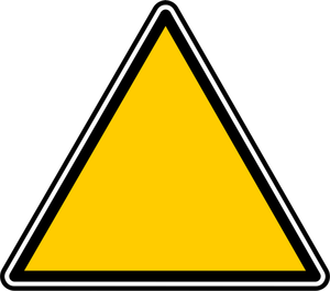 Imagem vetorial de sinal de aviso em branco triangular