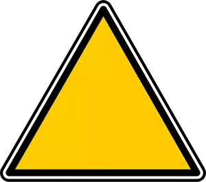 Vector image of triangular blank warning sign