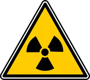 Illustration vectorielle de matières radioactives triangulaires, signal, d'avertissement