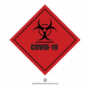 Symbol ostrzeżenia Covid-19