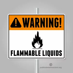 Warning flammable liquids