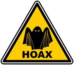 Hoax waarschuwing vector afbeelding