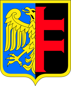 Vector drawing of coat of arms of Chorzow City