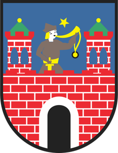 Vektor-ClipArt-Grafik des Wappens der Stadt Kalish